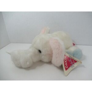 Dakin Plush Elephant Pull Trunk Musical When You Wish Upon Star white blue pink